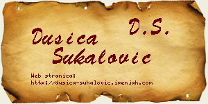 Dušica Šukalović vizit kartica